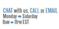 Chat with us, call or email: Monday-Saturday, 8am-11pm EST